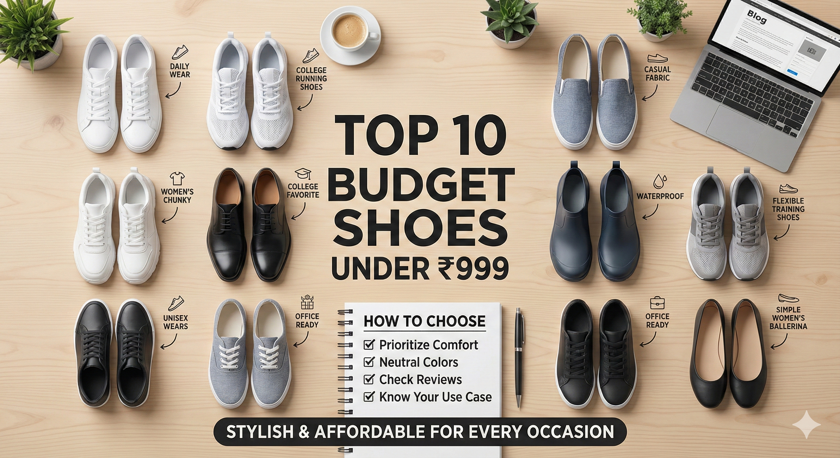 Best Shoes for Men & Women Under ₹999 (2025) – Top Budget Picks