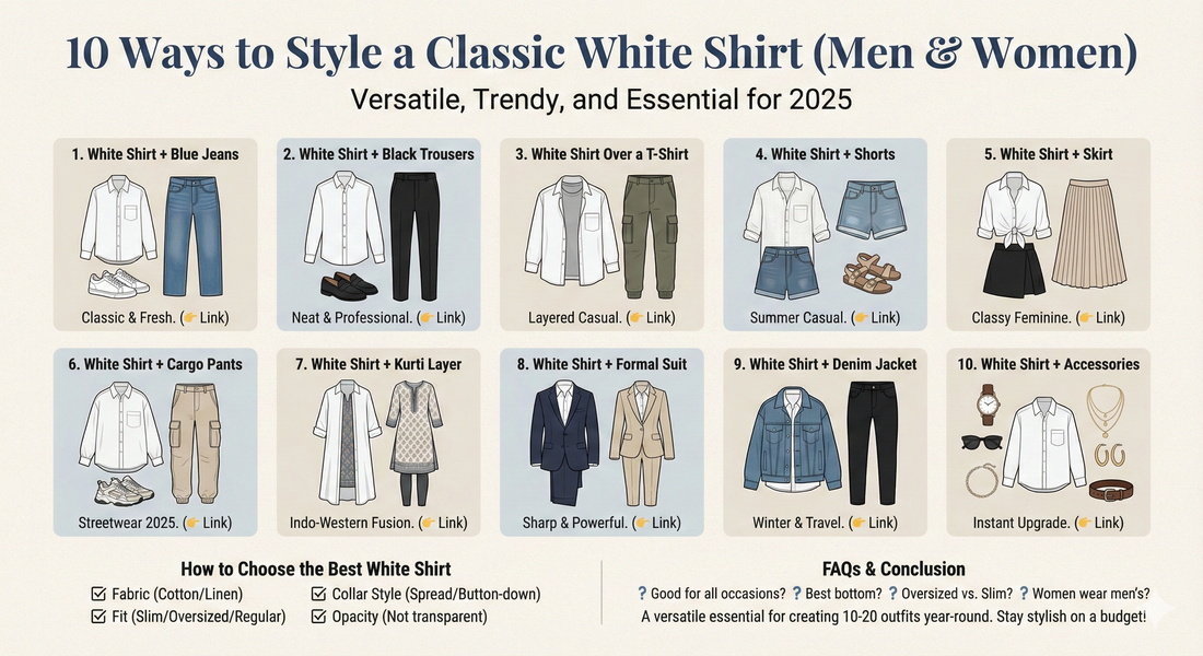 How to Style a White Shirt (Men & Women) – 10 Trendy Outfit Ideas for 2025